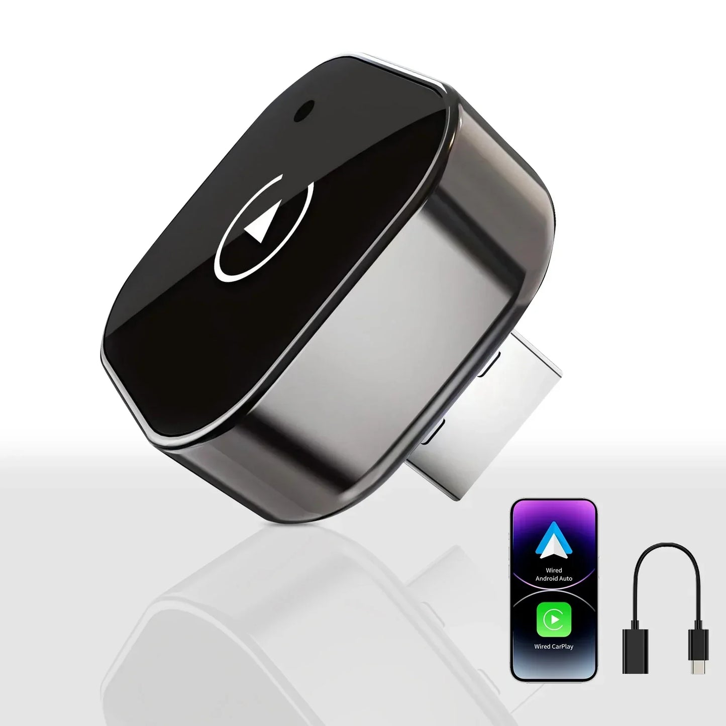 Boîte CarPlay & Android Auto Sans Fil – Compatible 99% des Voitures avec CarPlay Câblé