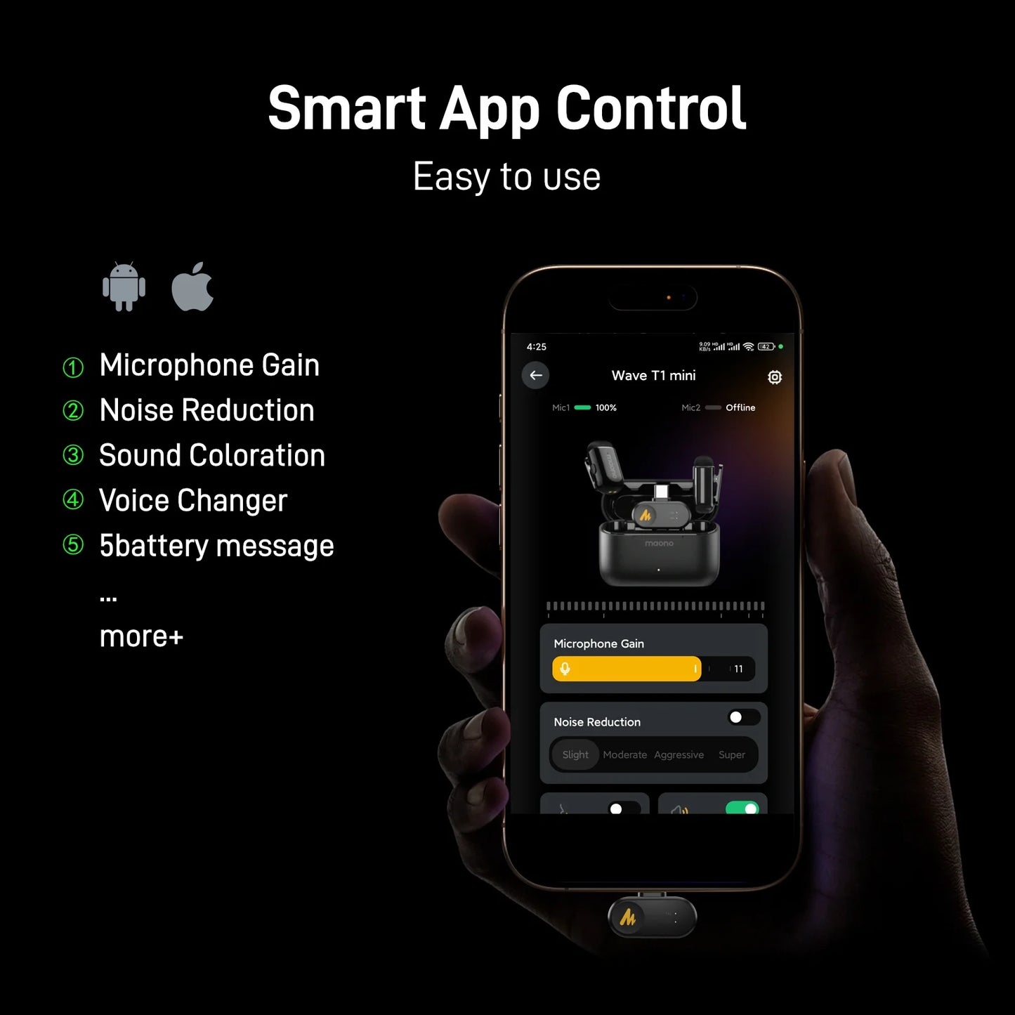 Microphone sans fil pour portable